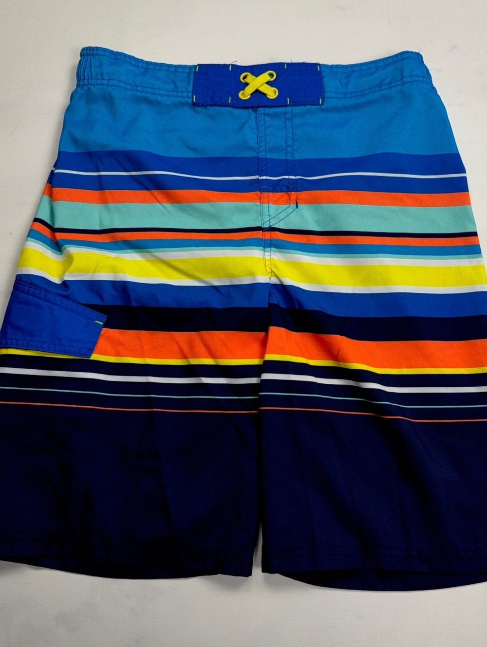 Cat & Jack Swim Trunks Striped Colorful Design - Sz XL Husky